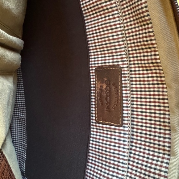 Boconi Slim Zipster Laptop Briefcase in Brown - Picture 9 of 13